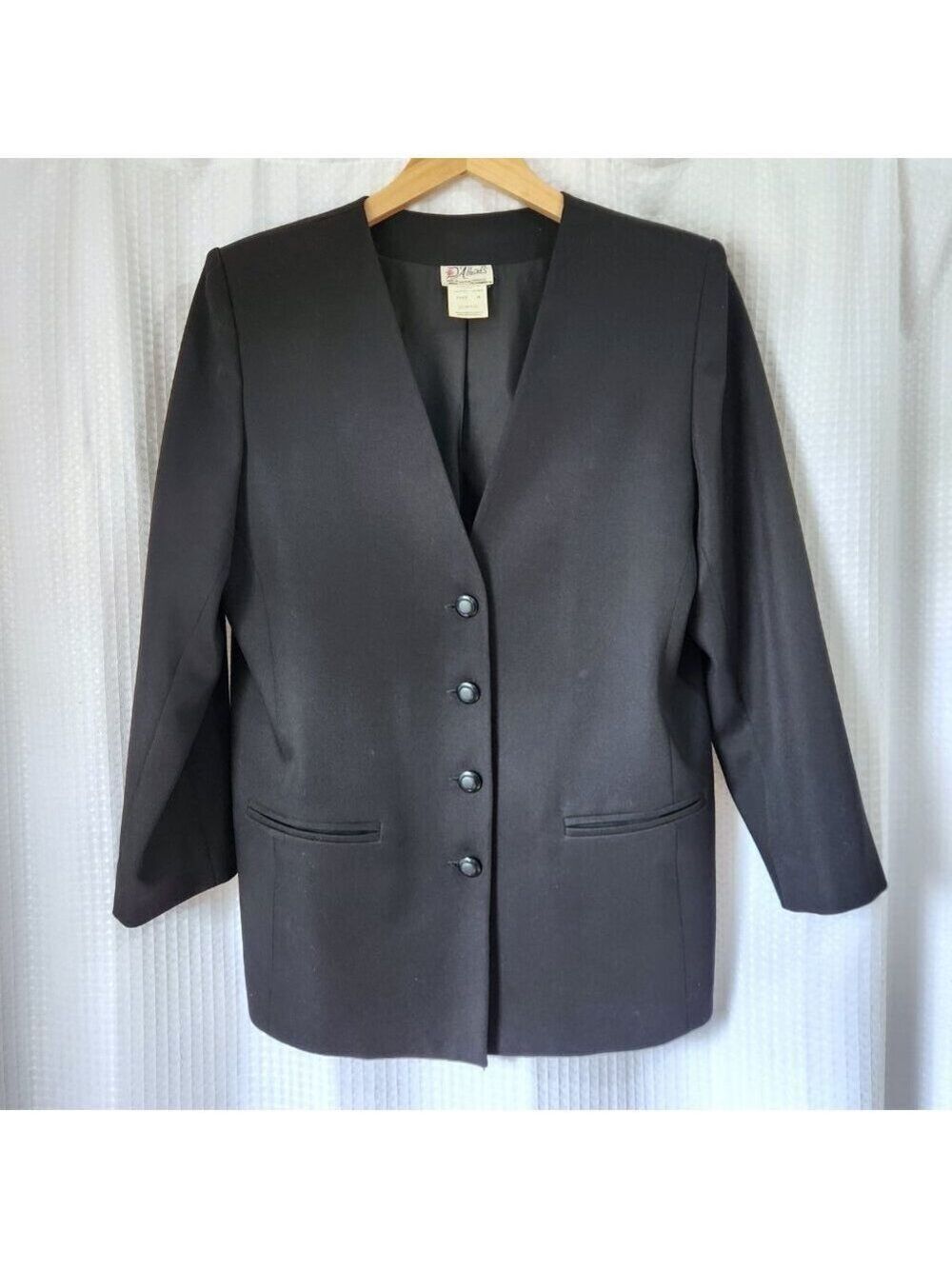 Vintage D’Allaird’s Black Blazer • Women’s Size 14 • Classic Tailored Jacket
